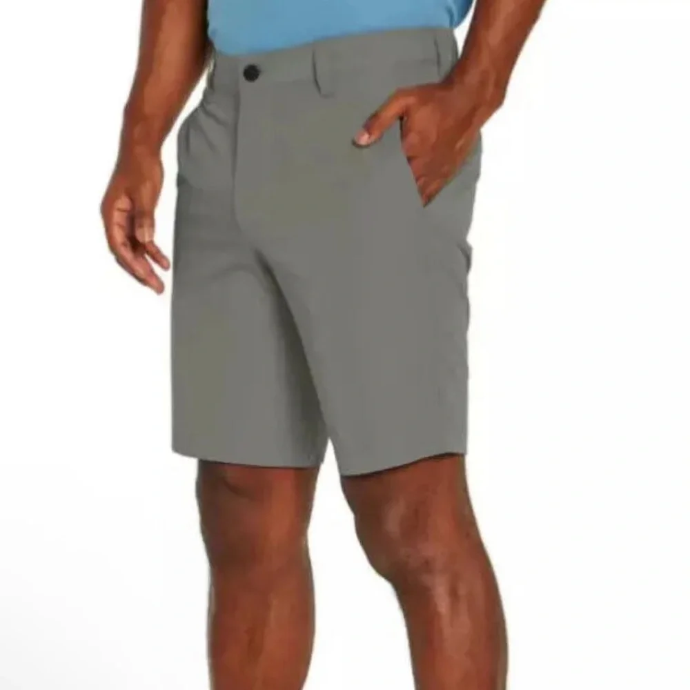 BANANA REPUBLIC Men's Gray Flat Front Golf Shorts Size 36 Pockets Outdoors